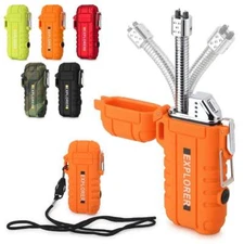 Electric Lighter Arc Lighting torch Rechargeable Candle BBQ Windproof Kitchen US