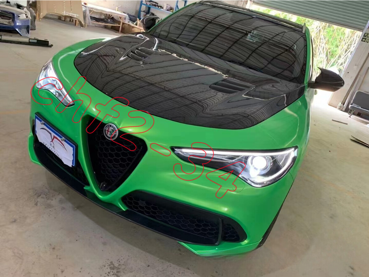 Protector Capó Alfa Romeo Stelvio 2017+ - Carbon Optik - Anti-piedras E Insectos