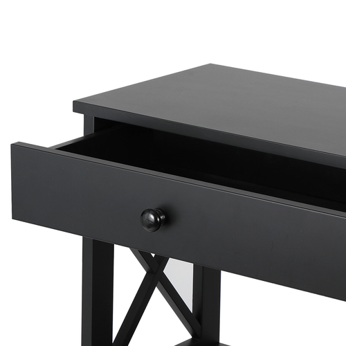 3 Tier X-Design Console Sofa Table for Entryway Living Room w/ Drawers Shelves - Picture 9 of 10