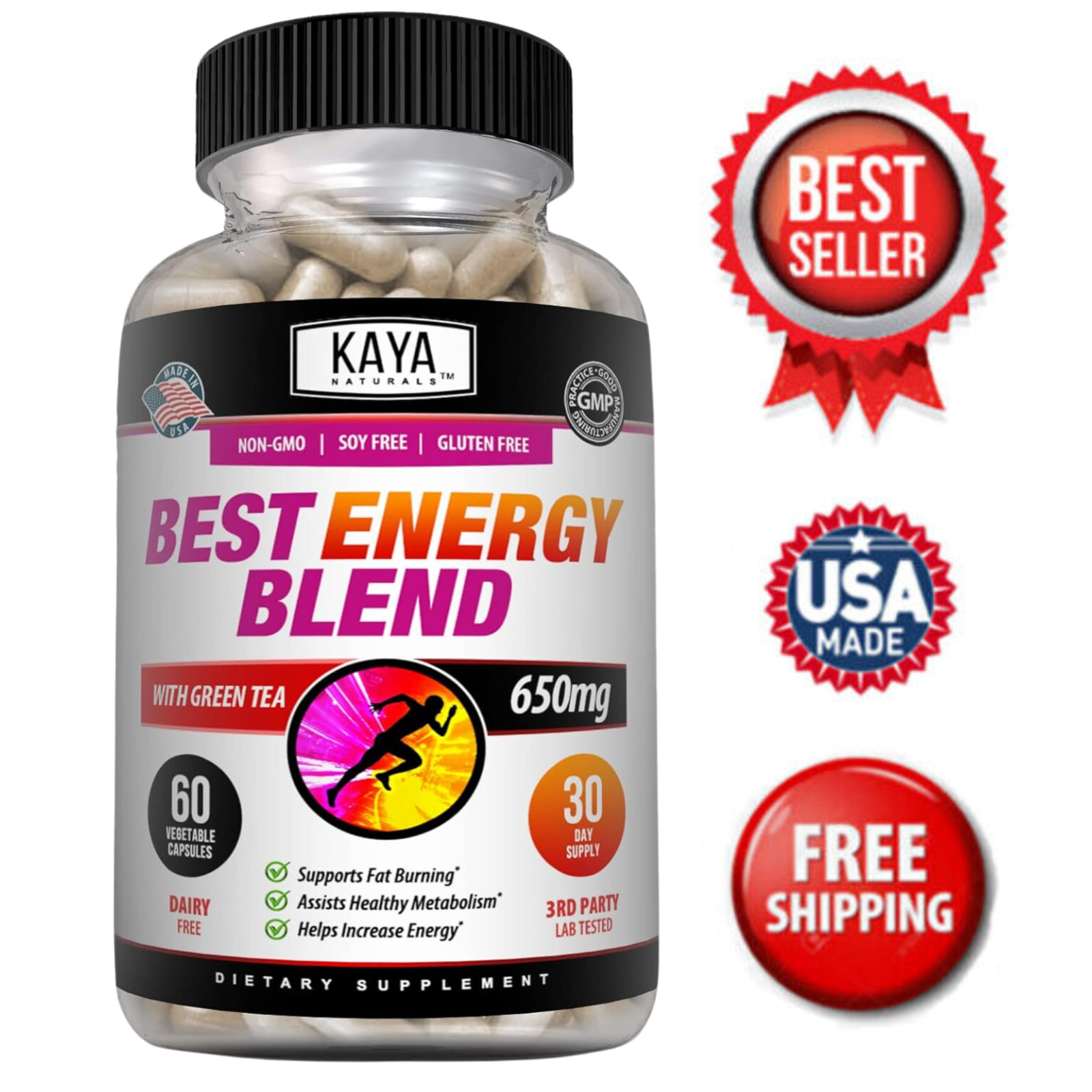 Best Energy Blend 60ct Stamina Support Boost Metabolism Weight Management Diet