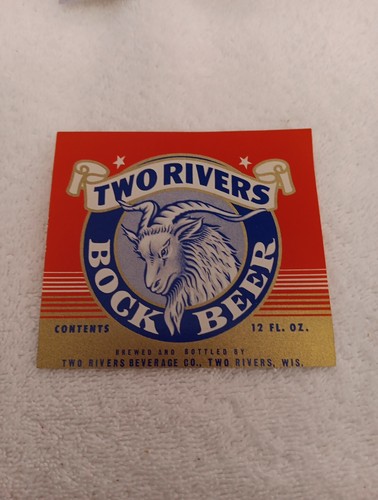 Lot Of 3 Labels Two Rivers Bock, Liebrau, White Cap Beer Two Rivers Bev Co Wis - Picture 5 of 5