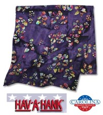 Hav-A-Hank BATIK PURPLE TIE DYE BANDANA Head Neck Wrap Face Mask Scarf Scarves