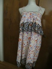 Anthropologie Antick Batik Women Multi Colored A-Line Dress Medium
