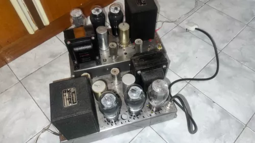 PAIR VINTAGE WILLIAMSON MONOBLOCK TUBE AMPLIFIERS!!! UNITRAN 6U38 OPT!!!! - Picture 1 of 24