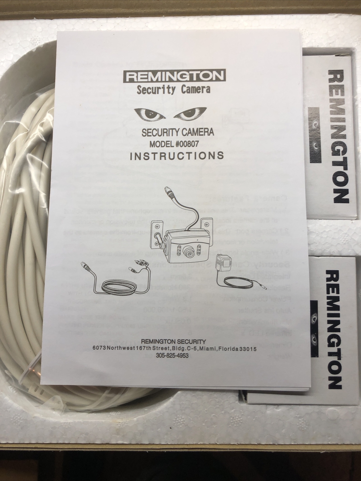 Remington Security Camera Hi-Tech Audio & Video Security Indoor/Outdoor Camera