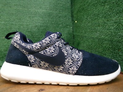 Nike Mens Roshe One Winter Shoes Blue White Yeti Sweater 807440-441 Size 