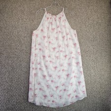 Loft Dress Womens Large Sleeveless Pullover Back Neck Tie Floral