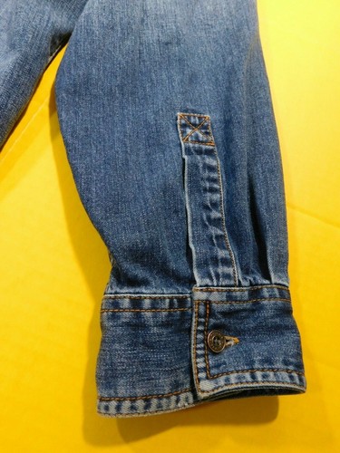 Tommy Hilfiger Denim Shirt Men's Large Long Sleeve Metal Button Down - Picture 10 of 10