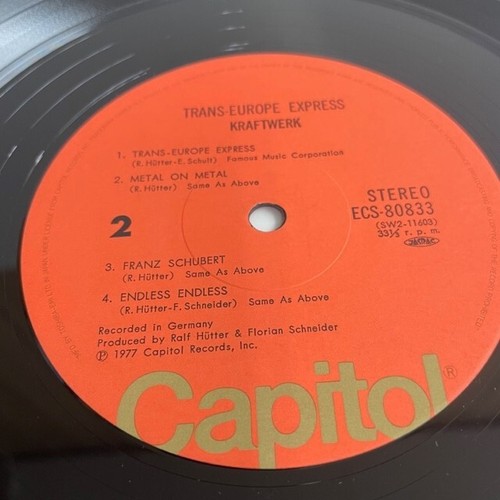 KRAFTWERK TRANSEUROPE EXPRESS CAPITOL ECS-80833 Japan OBI VINYL LP - Picture 11 of 11