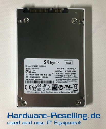 Dell 256GB SSD 6G 2,5" SATA HFS256G32MNB-2200A AK 04MHYR