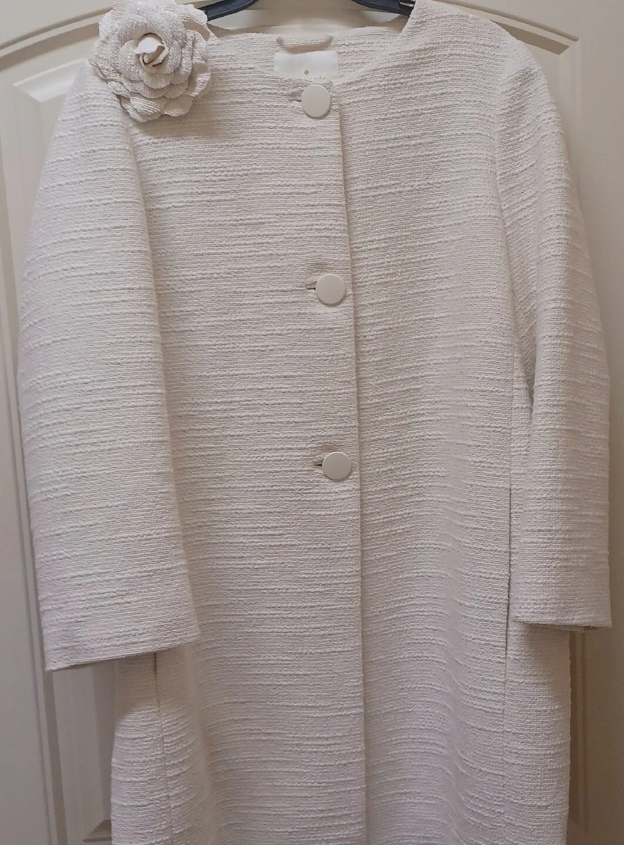 Kate spade tweed corsage best sale coat