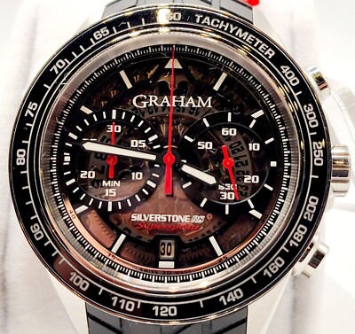 RARE GRAHAM LIMITED EDITION SILVERTONE RS SUPERSPRINT AUTOMATIC MEN WATCH   