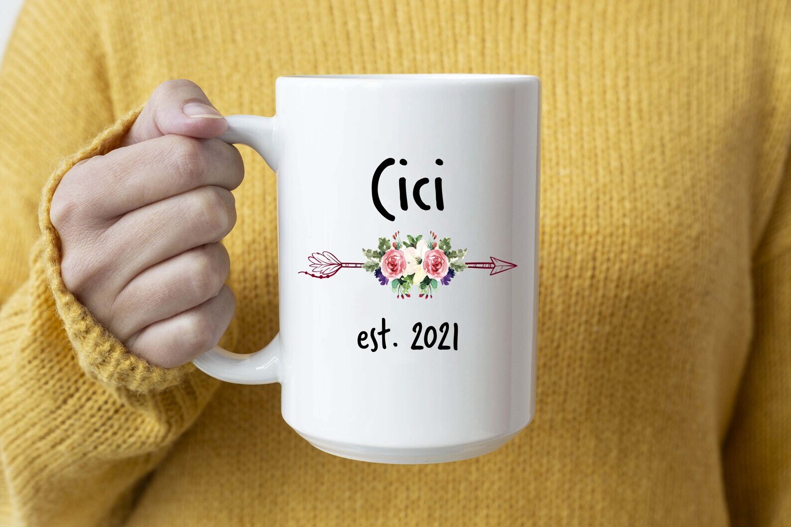 Cici Est 2021 Mug New Cici Arrow Coffee Mug Mug & Coaster Set Coffee Mug For