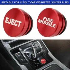 Universal 12V Fire Missile Eject Button Car Cigarette Lighter Cover Accessories 