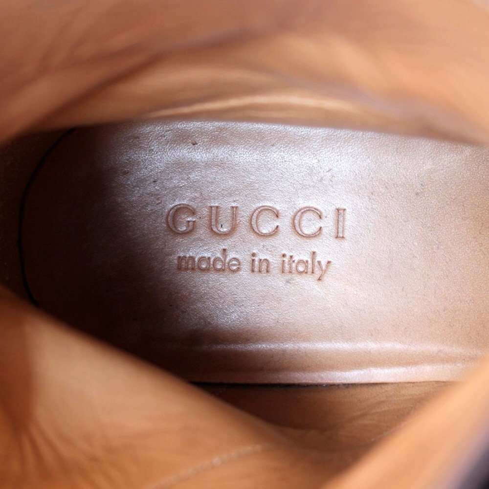 GUCCI Side Zip Boots 6.5=25.5 322480 Leather Boots Made in GUCCI Side Zip Boots 6.5=25.5 322480 Leather Boots Made in