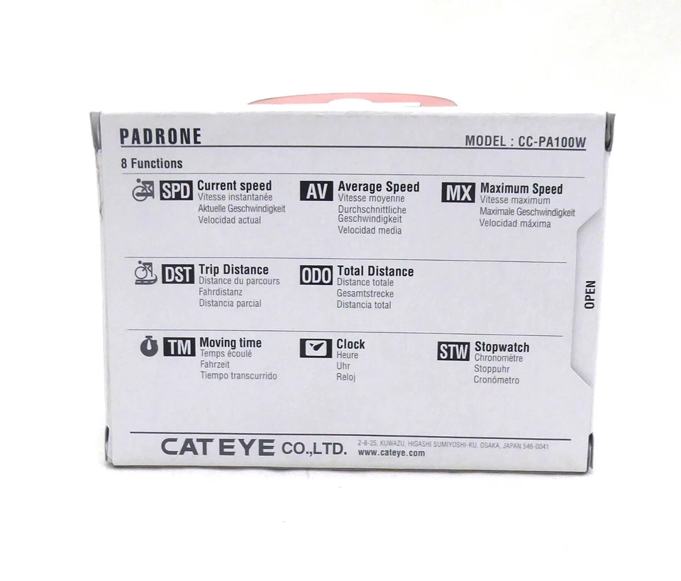 Cateye Padrone Wireless Bicycle Computer, Orange - Image 2 of 2