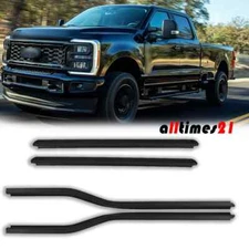For Ford F250 F350 F450 Door Window Weatherstrip Sweep Belt Outer Molding Black