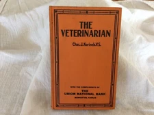 1917 Veterinarian Book Chas Korinek Compliments Union National Bank Manhattan KS