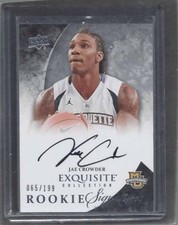 JAE CROWDER 2012-13 UD EXQUISITE TRUE ROOKIE ON CARD AUTO RC #D /199