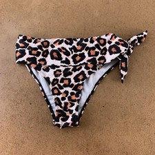 SHEKINI Women's Size Small Leopard Print Side Knot Bikini Swim Bottom New