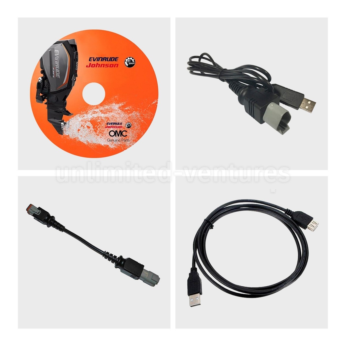 Diagnostic USB Cable tool KIT for Evinrude ETEC and FICHT with
