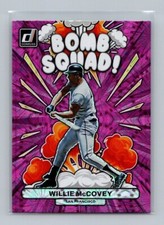 2023 Donruss #BS4 Willie McCovey pink holo Bomb Squad Pink Fireworks