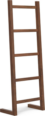 Bray Solid Acacia Wood Contemporary Bath Towel and Blanket Ladder Shelf, 23 Inch