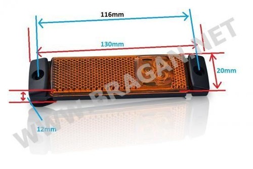 12/24v Amber LED Marker Light Trailer Van 4x4 Pickup Truck Lorry Car Bike Boat - Picture 6 of 6