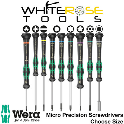 Wera Micro Präzisionsschraubendreher Kraftform Schlitz Kreuzschlitz Torx Pozi Nutdriver