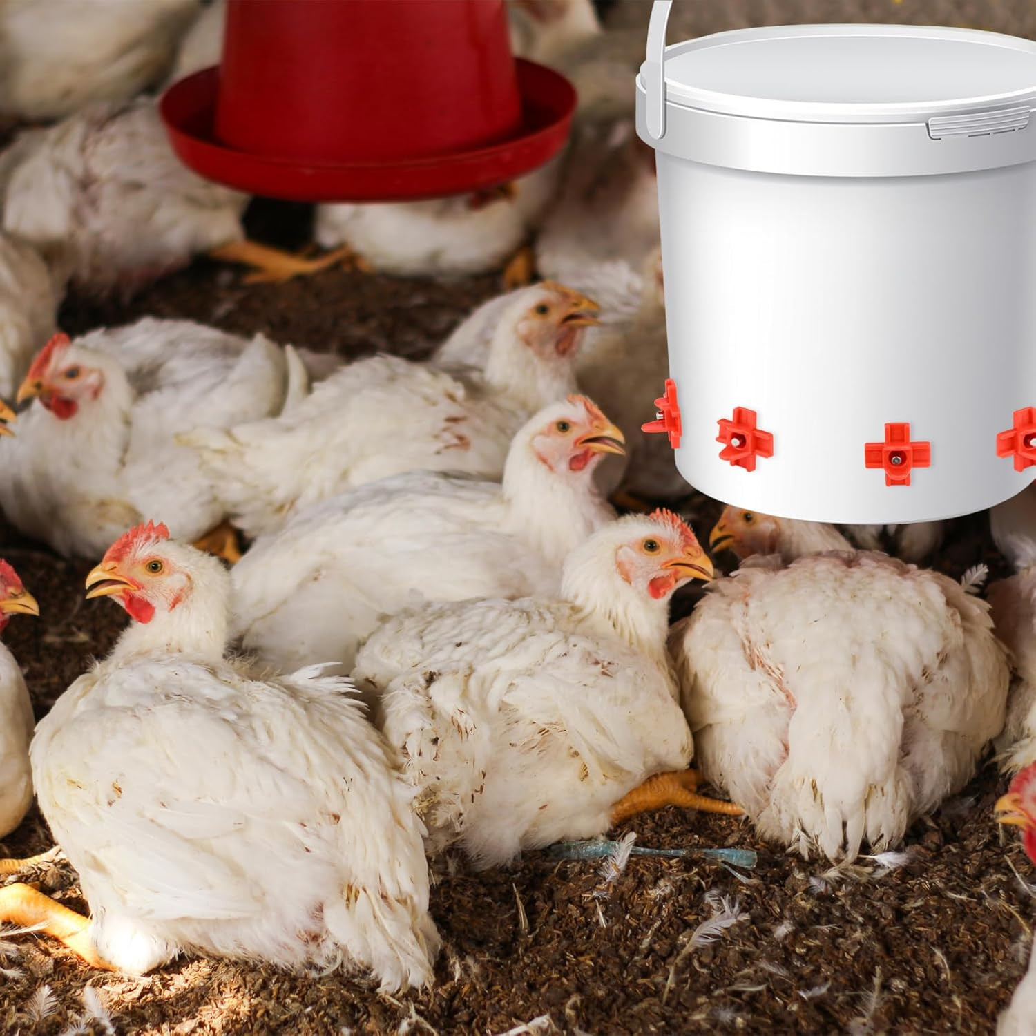 Chicken Water Nipples, 15 Pcs Horizontal Poultry Automatic Waterer Nipples for B