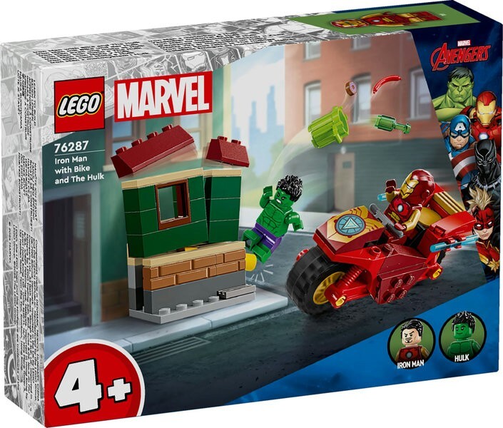 Железный человек на велосипеде и Халк 4+ LEGO Super Heroes Marvel 76287 N08/24  