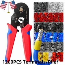 1200PCS Connectors Cord Wire Crimp Cable Pin End Bootlace Ferrule Terminals Kit