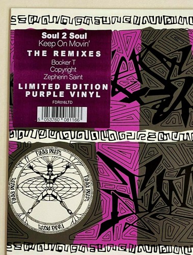 SOUL II SOUL * KEEP ON MOVIN' - THE REMIXES * SIGNED LIMITED PURPLE VINYL * BN! - Picture 3 of 5