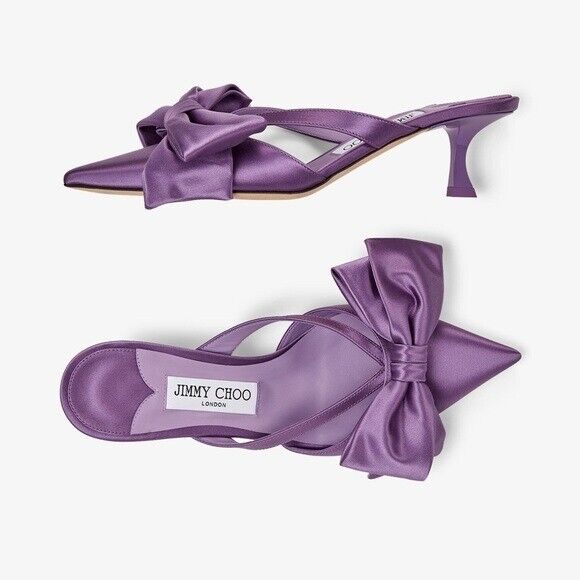 New Jimmy Choo Flaca bow-embellished 50mm mules 38.5 | eBay New Jimmy Choo Flaca bow-embellished 50mm mules 38.5 | eBay