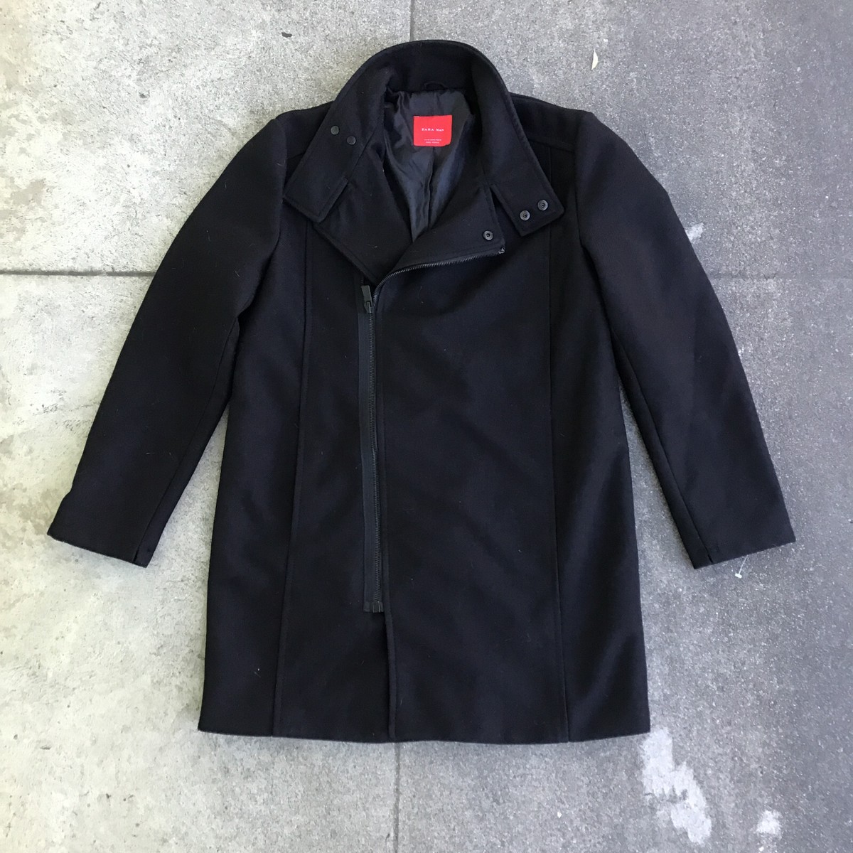 ZARA MAN ブラック MA-1ジャケット XL ZARAMANザラマンメンズ☆コンビ素材ボンバージャケット2色 (ZARA