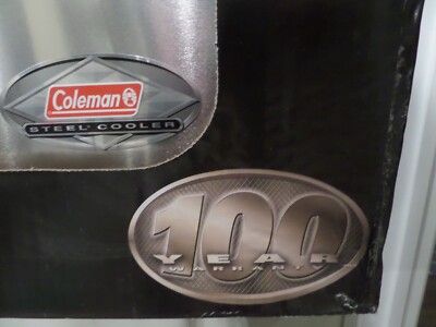Vintage Coleman 100th Anniversary Stainless Steel 54 qt Cooler