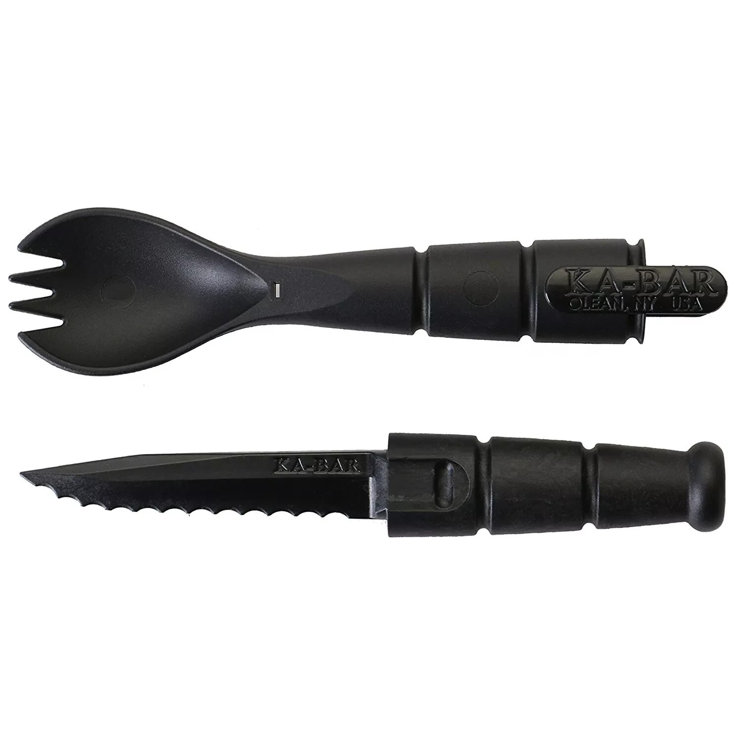 KABAR 9909 Tactical Black Two-Piece Spork & Knife, Camping Hunting Survival Gear alternate view 2