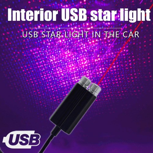 Car Interior Roof LED Star Light USB Atmosphere Starry Sky Night Projector Lamp - Picture 10 of 14