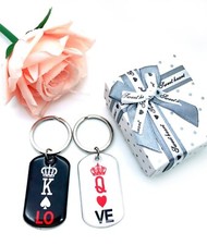 Valentine day gift for him Boyfriend Girlfriend Keychain Gift with Gift Box