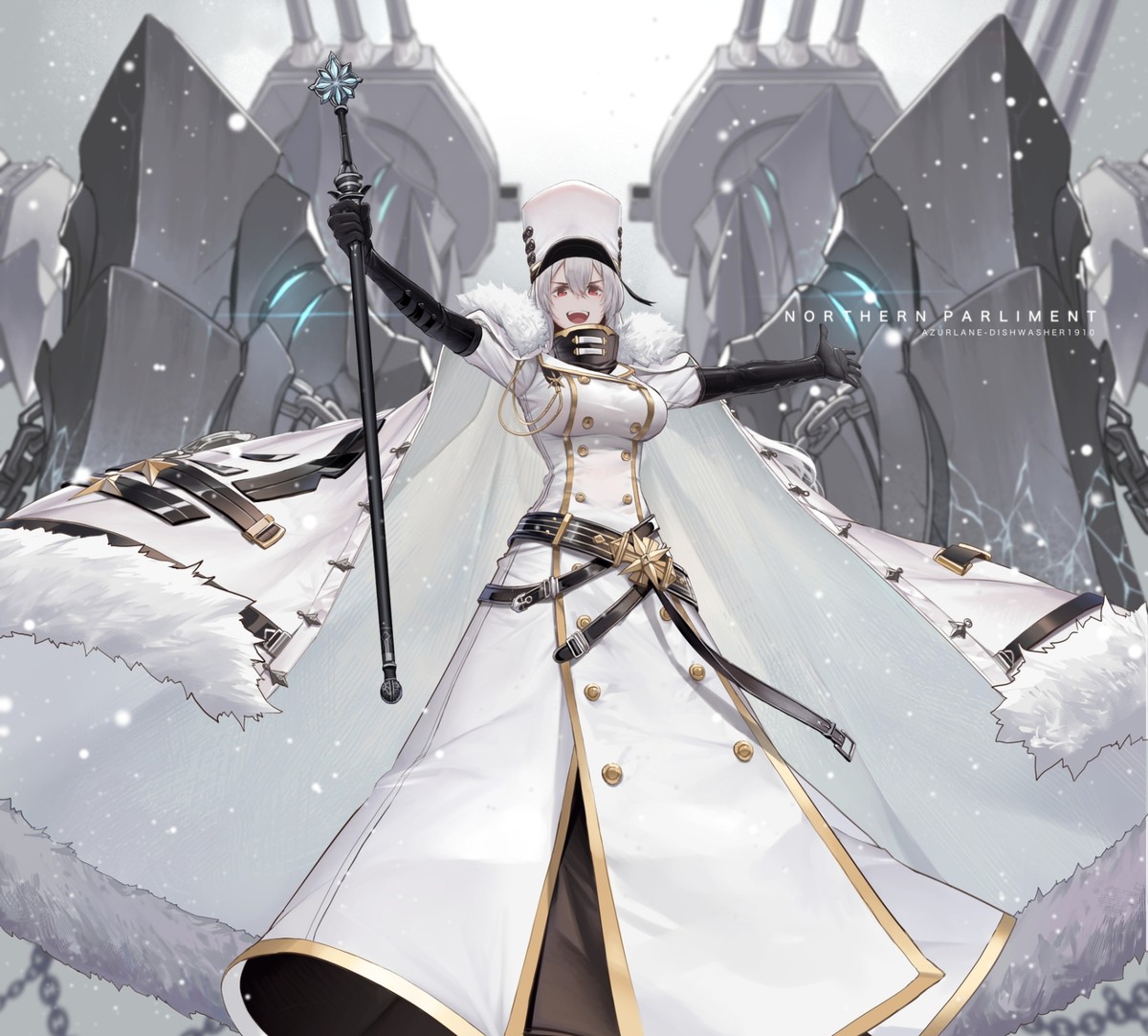 Anime azur lane sovetskaya rossiya white military Custom Gaming
