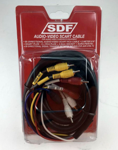 SDF Audio Video Scart Cable for Audio Video Composite Equipment RCA Scart Cable - Picture 1 of 3