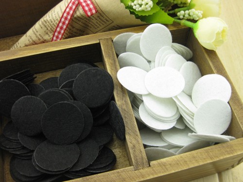 Craft DIY Felt Pads Round Fabric Pads White Patches Arts Craft 15-50mm Free Ship - Picture 4 of 14