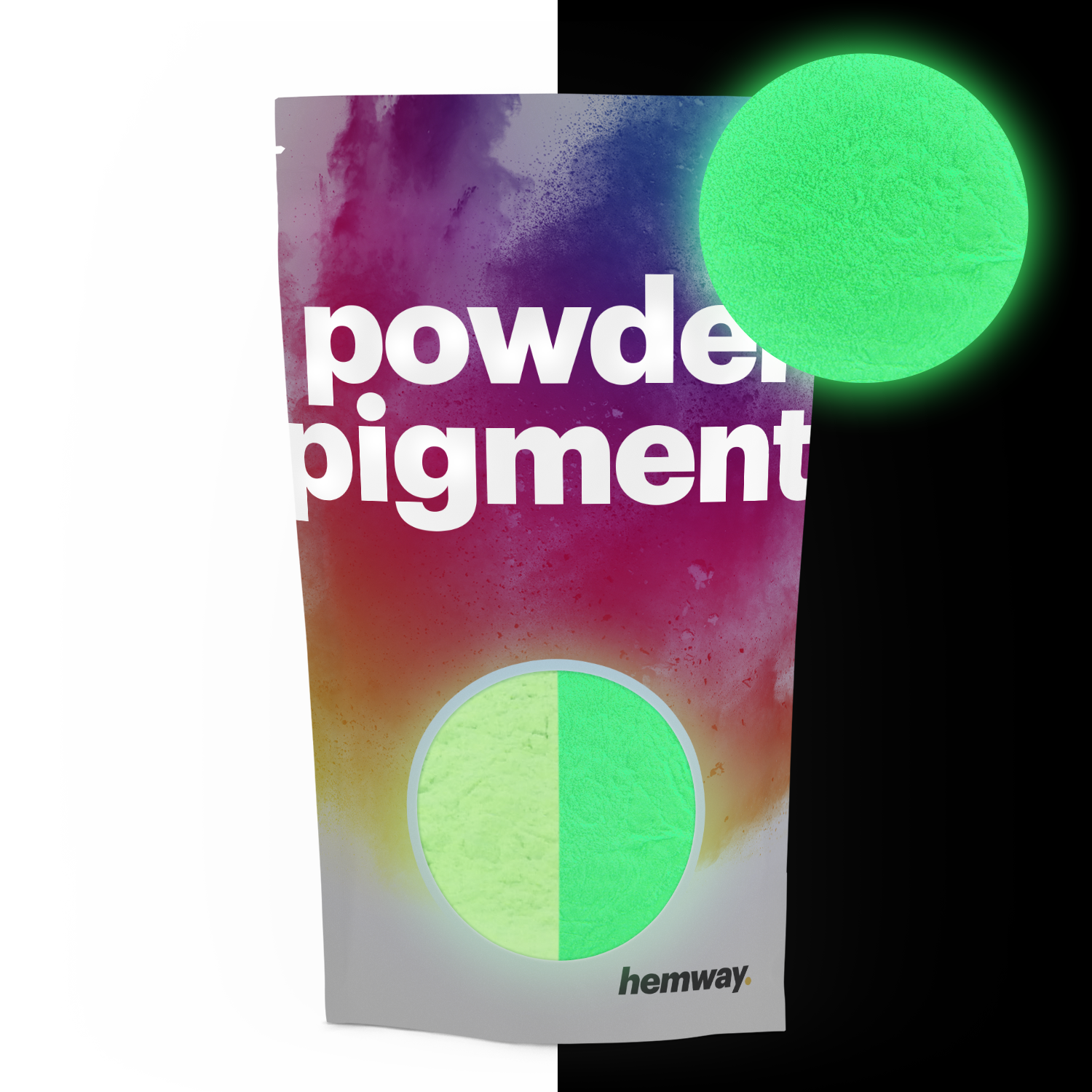 Hemway Pigment Powder Glow in the Dark Colour Luminous Phosphorescent 100g