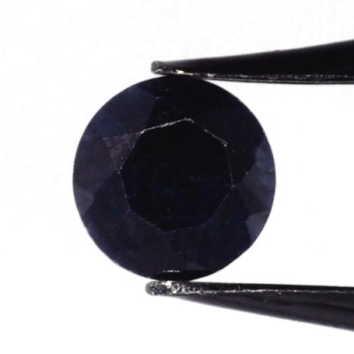 MIDNIGHT BLUE SAPPHIRE 8 MM ROUND CUT EARTH MINED AND TREATED F-2696