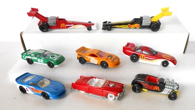 RARE 1992 McDonalds EIGHT HAPPY MEAL TOY HOT WHEELS RACING SERIES