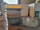 Pyrex Glass Butterfly Round Casserole 5 Piece Set