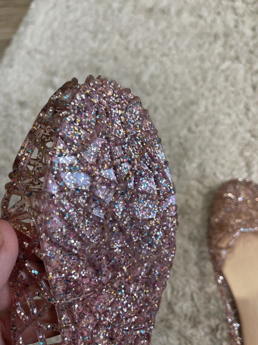 Gold Glitter Jelly Vivienne Westwood Anglomania Flats Ballet Sz 40