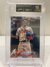 RONALD ACUNA JR 2018 Topps Chrome Update RC #HMT25 BGS 10 PRISTINE Black Label