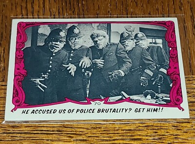 UNIVERSAL MONSTERS DR. JECKLE AND MR. HYDE 1980 TOPPS YOU'LL DIE