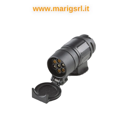AMA ADATTATORE CORRENTE DA SPINA 13 POLI A PRESA 7 PER CARRELLI RIMORCHI ROULOTTE